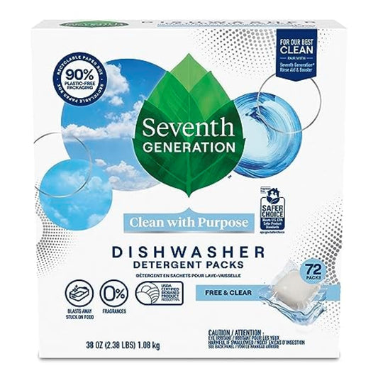 Seventh Generation Free & Clear Dishwasher Packs