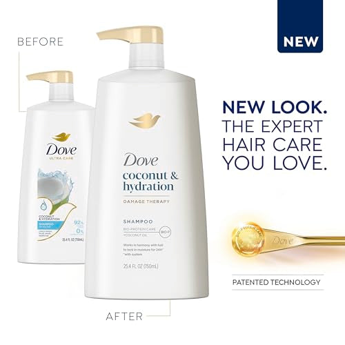 ADD 2 TO YOUR CART ❗        Dove Ultra Care Shampoo Coconut and Hydration for Dry Hair Shampoo with Oil Blend of Coconut, Jojoba & Sweet Almond 25.4 oz
