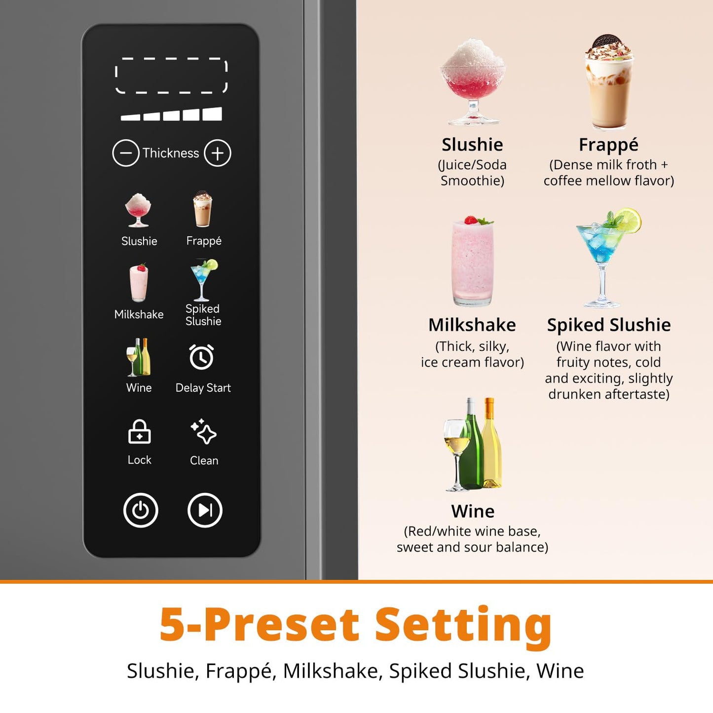 Ecoviva 88 oz Slushy Machine with 5 Settings