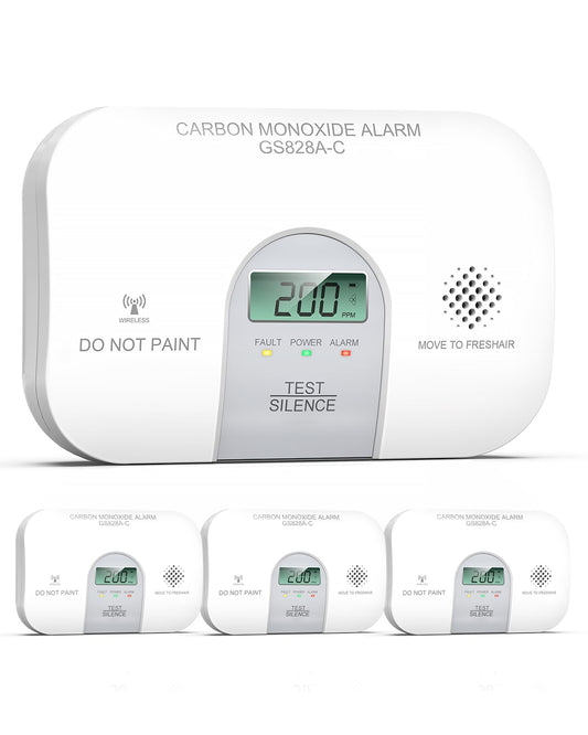 4-Pack SITERWELL Wireless Carbon Monoxide Detectors