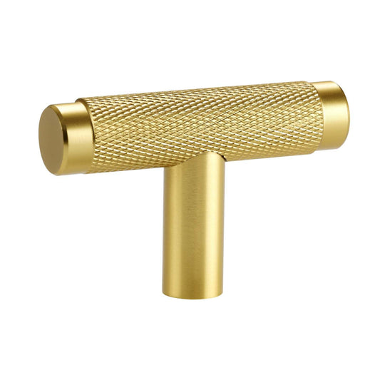 AITITAN 10 Pack Gold Cabinet Knobs Gold Knobs for Cabinets and Drawers - 2 Inch Length Single Hole T Bar Cabinet Knobs Gold, Brass Drawer Knobs and Gold Dresser Knobs