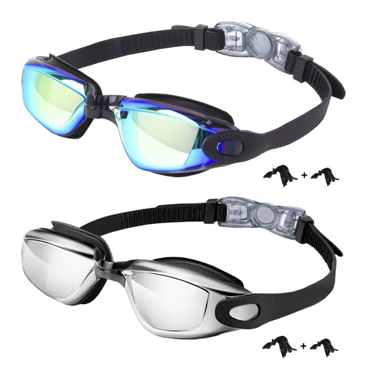 2 Pack Kids Swim Goggles Anti-Fog UV Protection