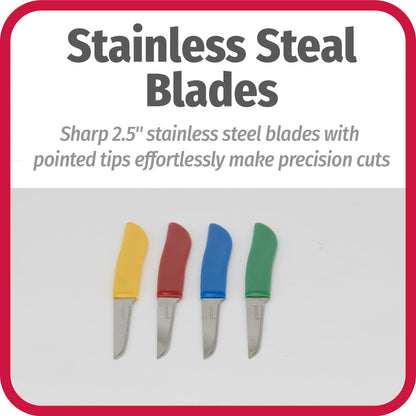 4-Pack GoodCook Paring Knife Set for Kitchen