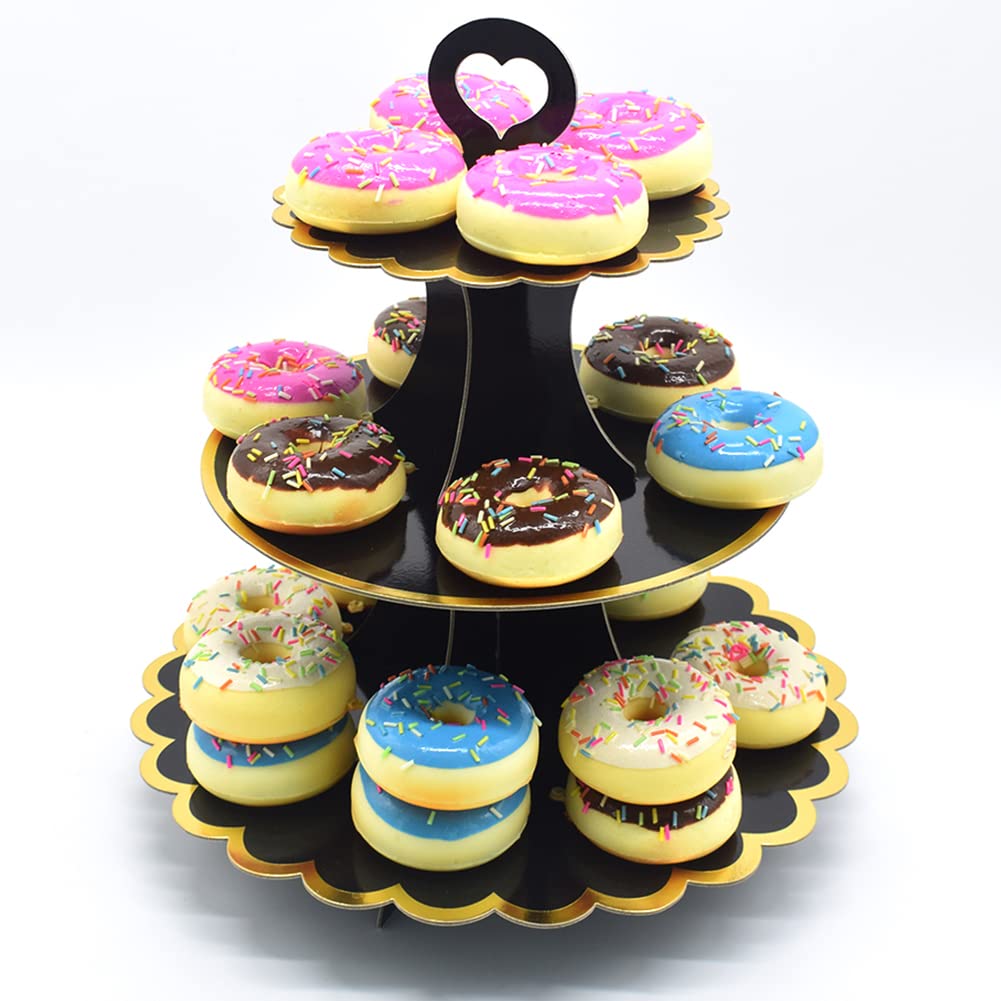3-Tier Disposable Cupcake Stand for Events