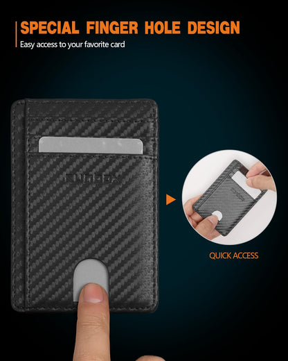 RUNBOX RFID Blocking Minimalist Leather Wallet