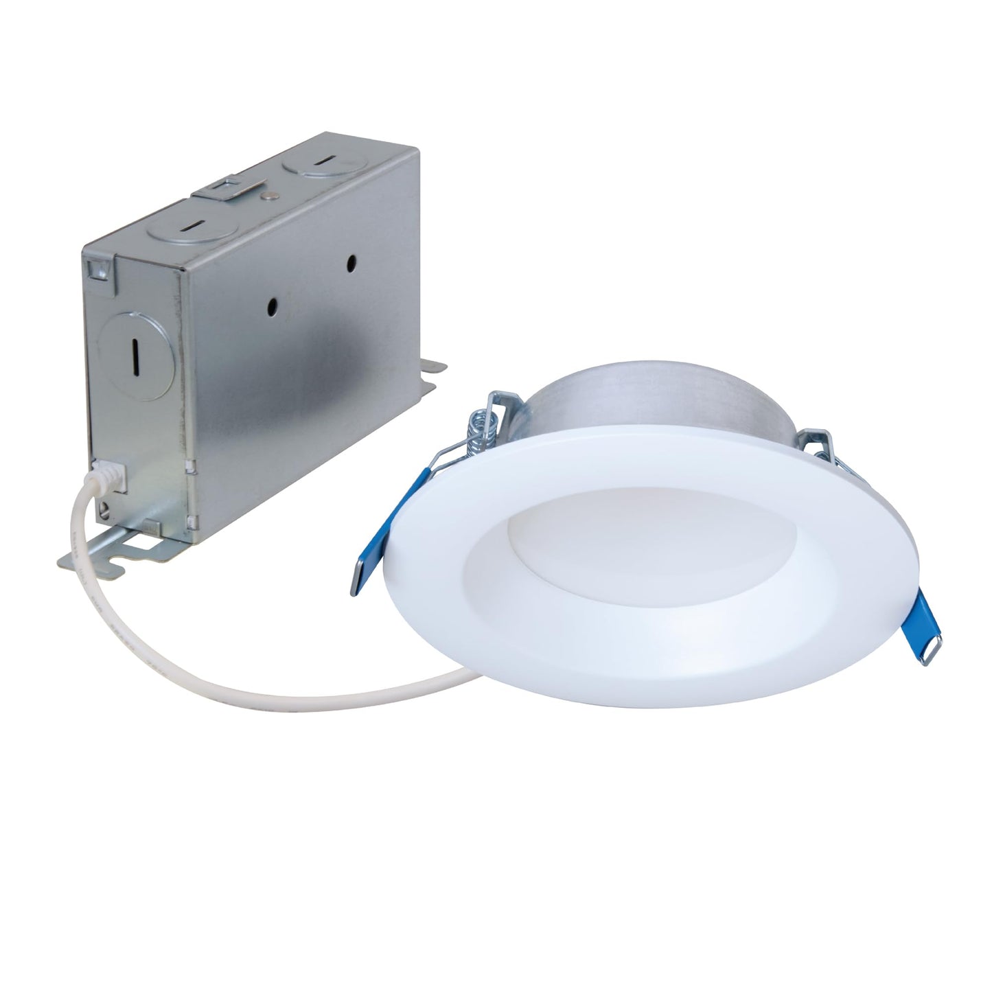 HALO 4-inch Canless LED Recessed Light Selectable 3000K, 4000K, 5000K CCT 600 Lumens – White