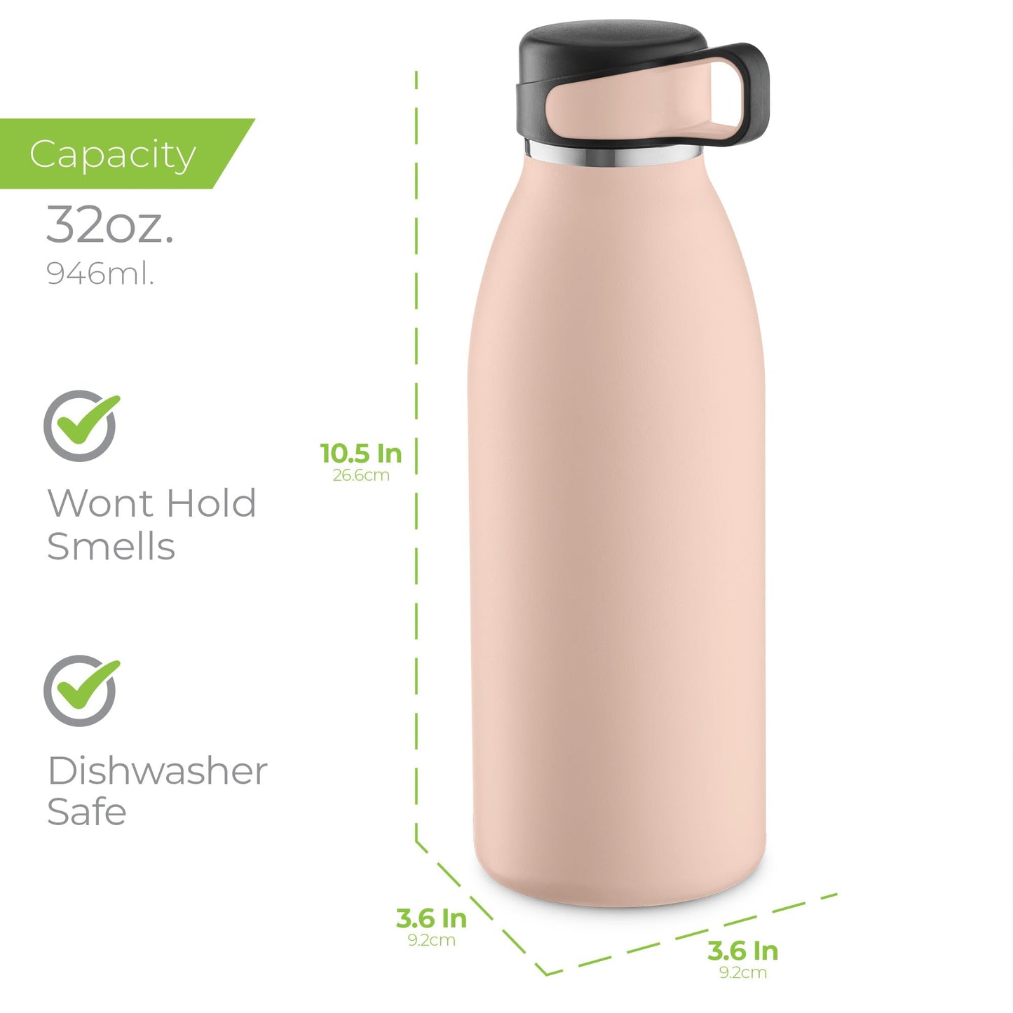 32oz Triple-Insulated Stainless Steel Water Bottle