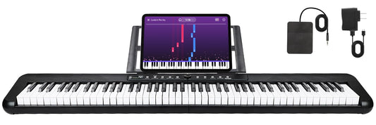 Digital Piano 88 Key Full Size Semi Weighted Electronic Keyboard Piano with Music Stand,Power Supply,Bluetooth,MIDI,for Beginner Professional at Home/Stage