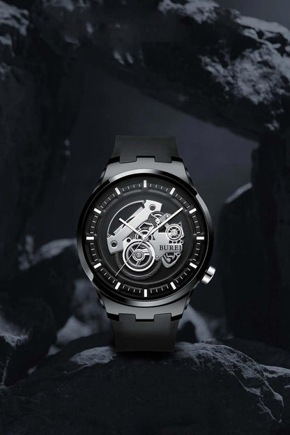 BUREI Waterproof Silicone Quartz Casual Watch
