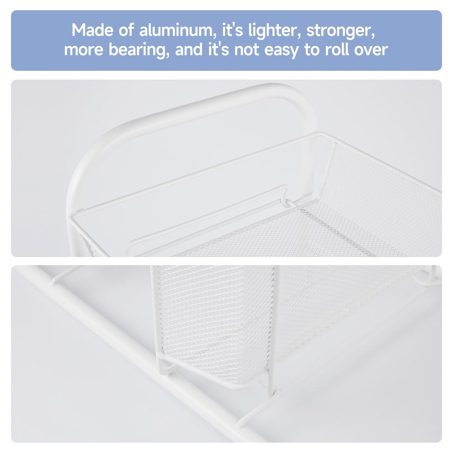 SUBMARINE 4-Tier Rolling Storage Cart with Wheels