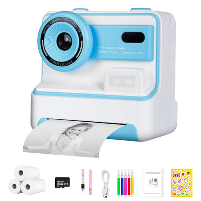 Instant Print Camera for Kids with Accessories