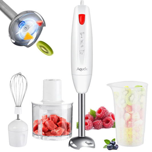 AQUOX 4-in-1 Handheld Immersion Blender Set