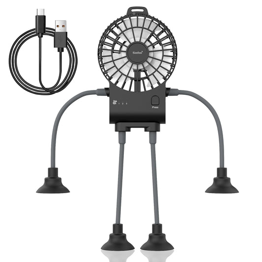 Portable Rechargeable Hands-Free Fan by Simfree