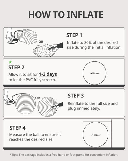 Trideer Extra Thick Yoga Ball for Exercise