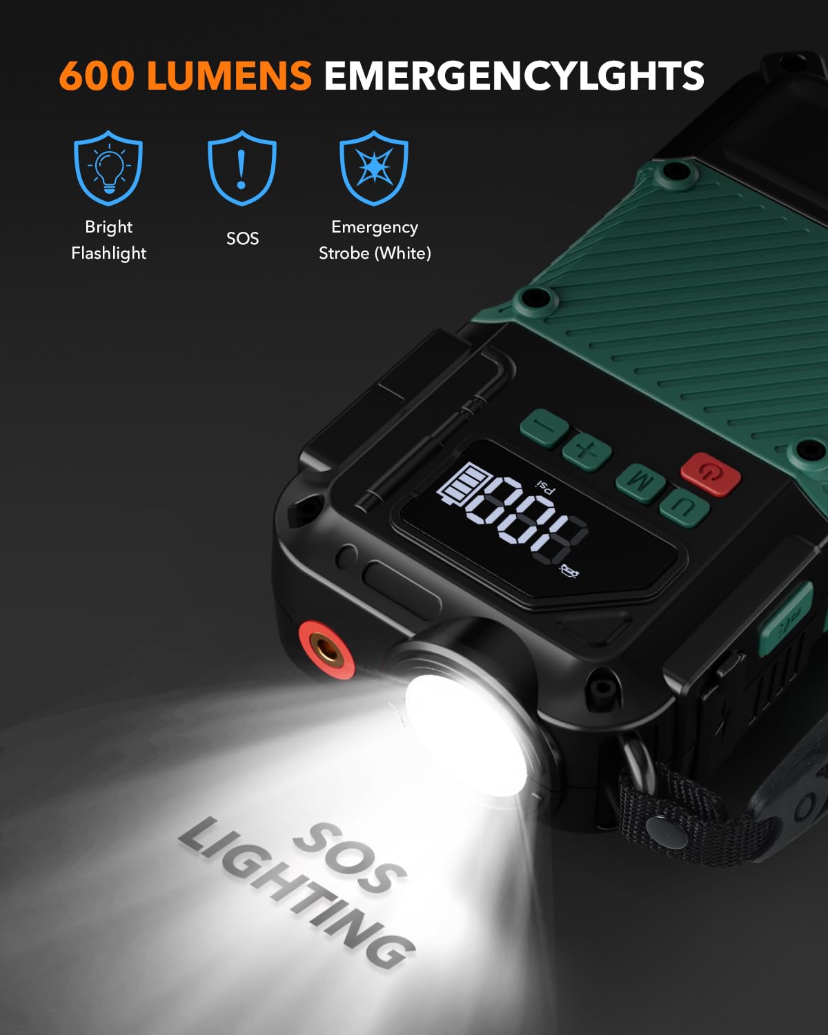 Portable Car Jump Starter and Air Compressor