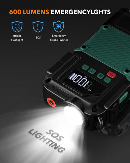 Portable Car Jump Starter and Air Compressor