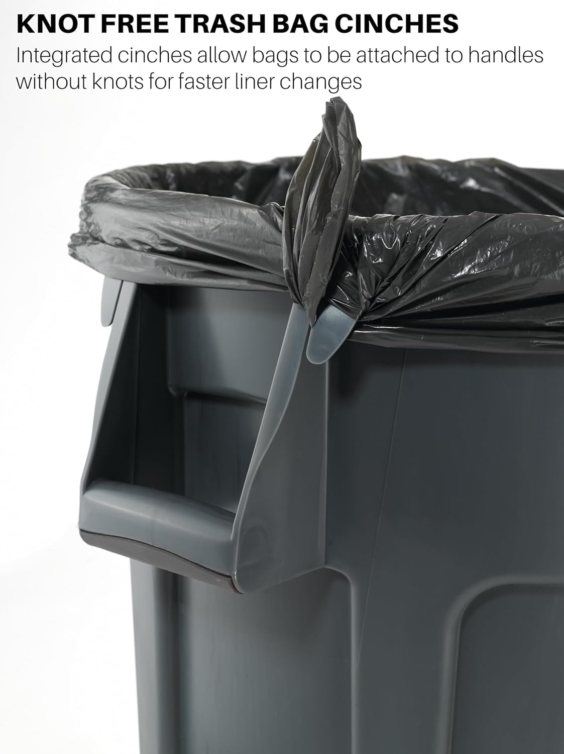 Rubbermaid Commercial Products BRUTE Heavy-Duty Round Trash/Garbage Can, 10-Gallon, Gray, Outdoor Waste Container for Landscapers/Construction/Restaurants/Office/Warehouse/Commercial Environments