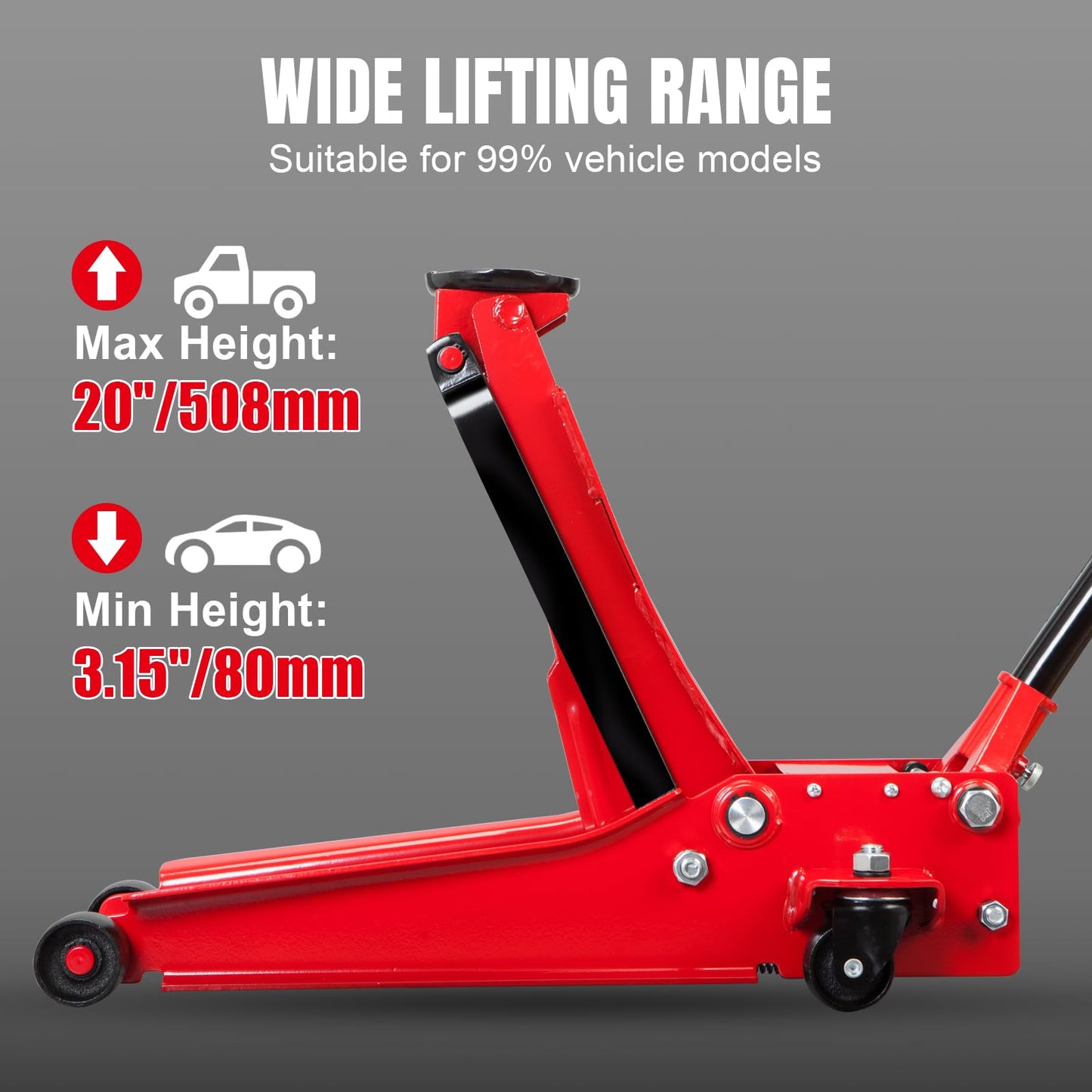 3 Ton BIG RED Low Profile Hydraulic Jack