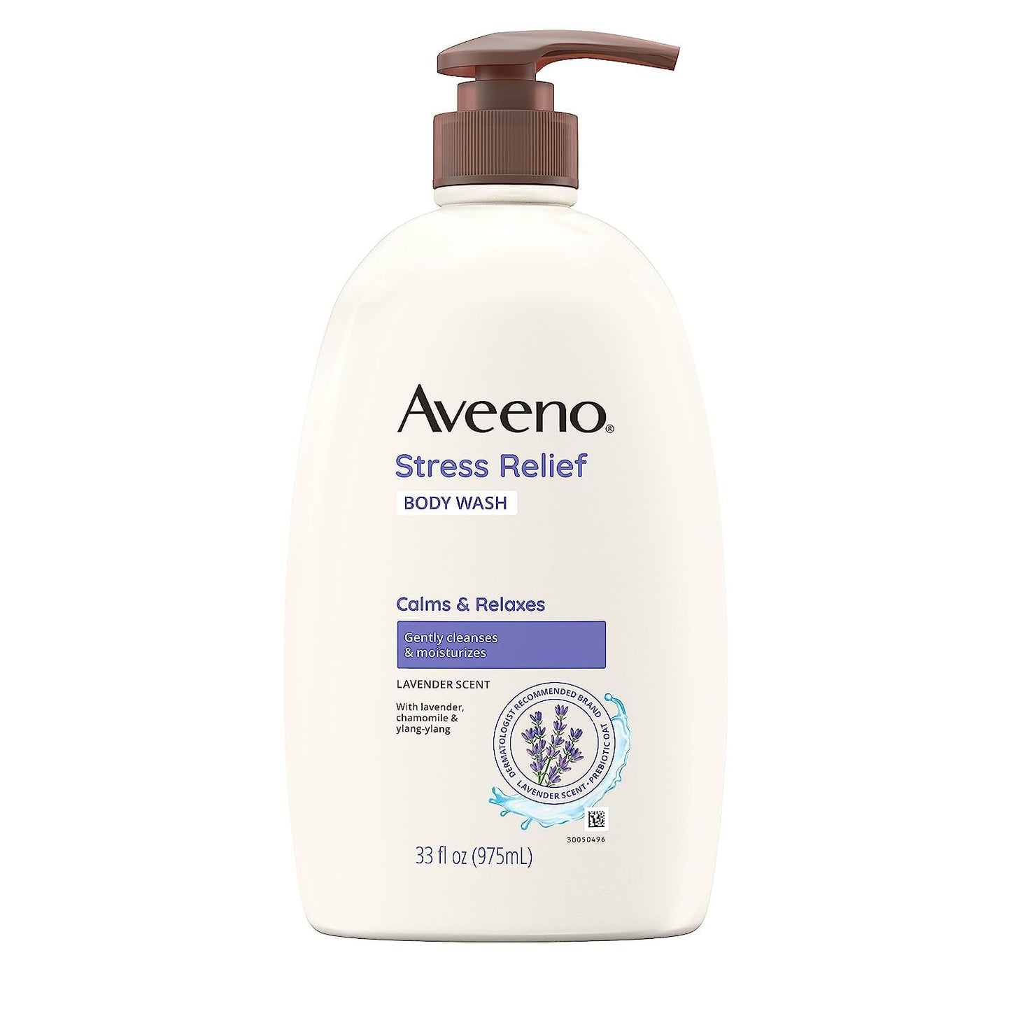 Aveeno Lavender Stress Relief Body Wash, 33 FL OZ