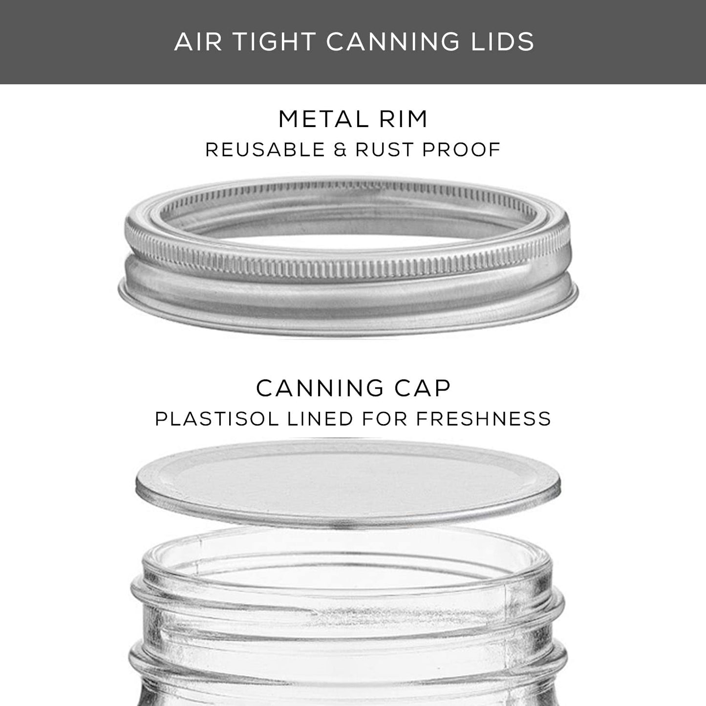 16 Oz Mason Jars 6-Pack with Lids & Labels