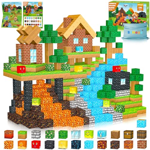 150 Piece Magnetic Building Block Cubes STEM Toy Set