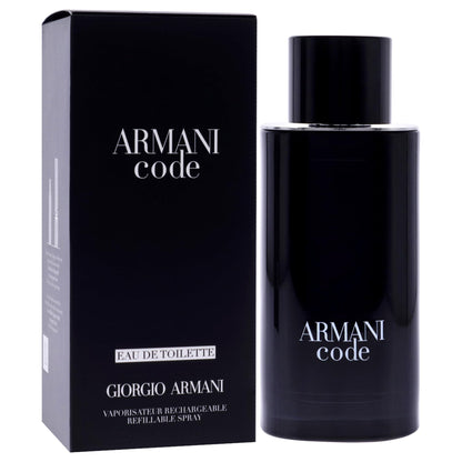 Armani Beauty- Code - Eau de Toilette - Cologne for Men - Ambery Woody Fragrance - Citrus, Lavandin, Tonka Bean Notes - 4.2 Fl Oz