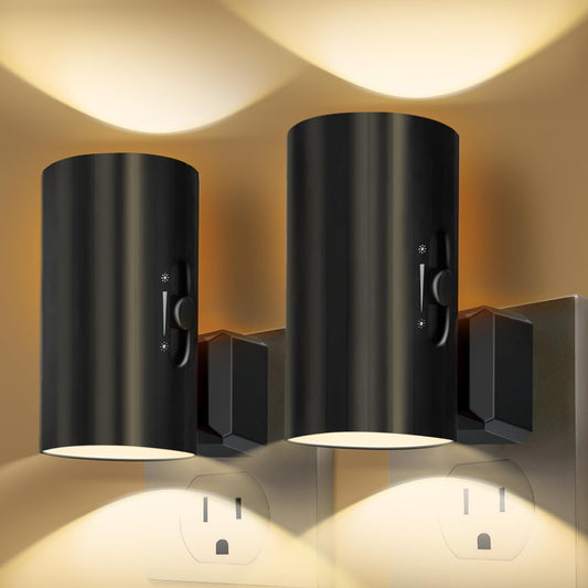 2 Pack LED Night Lights with Dusk to Dawn Sensor