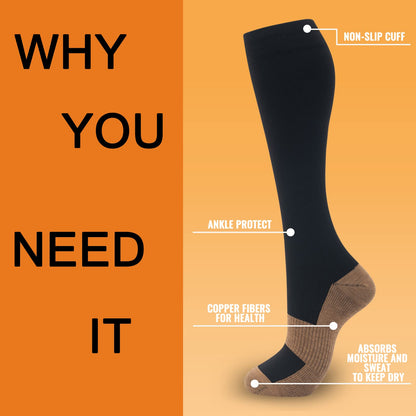 8 Pairs Compression Socks for Men & Women