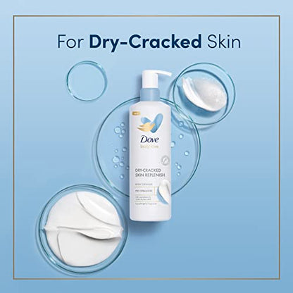 Dove Body Love Body Cleanser Body Wash 3 Count Dry-Cracked Skin Replenish Hypoallergenic for 24 Hour Nourishment & Instant Dryness Relief with Pro Ceramides 17.5 FO
