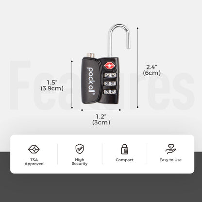 TSA Approved 3-Digit Combination Luggage Locks