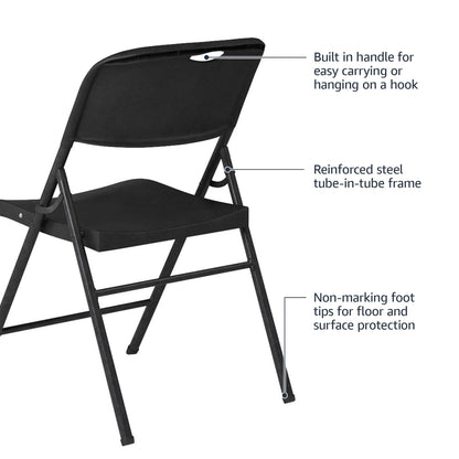 6-Pack Foldable Plastic Chairs by Amazon Basics