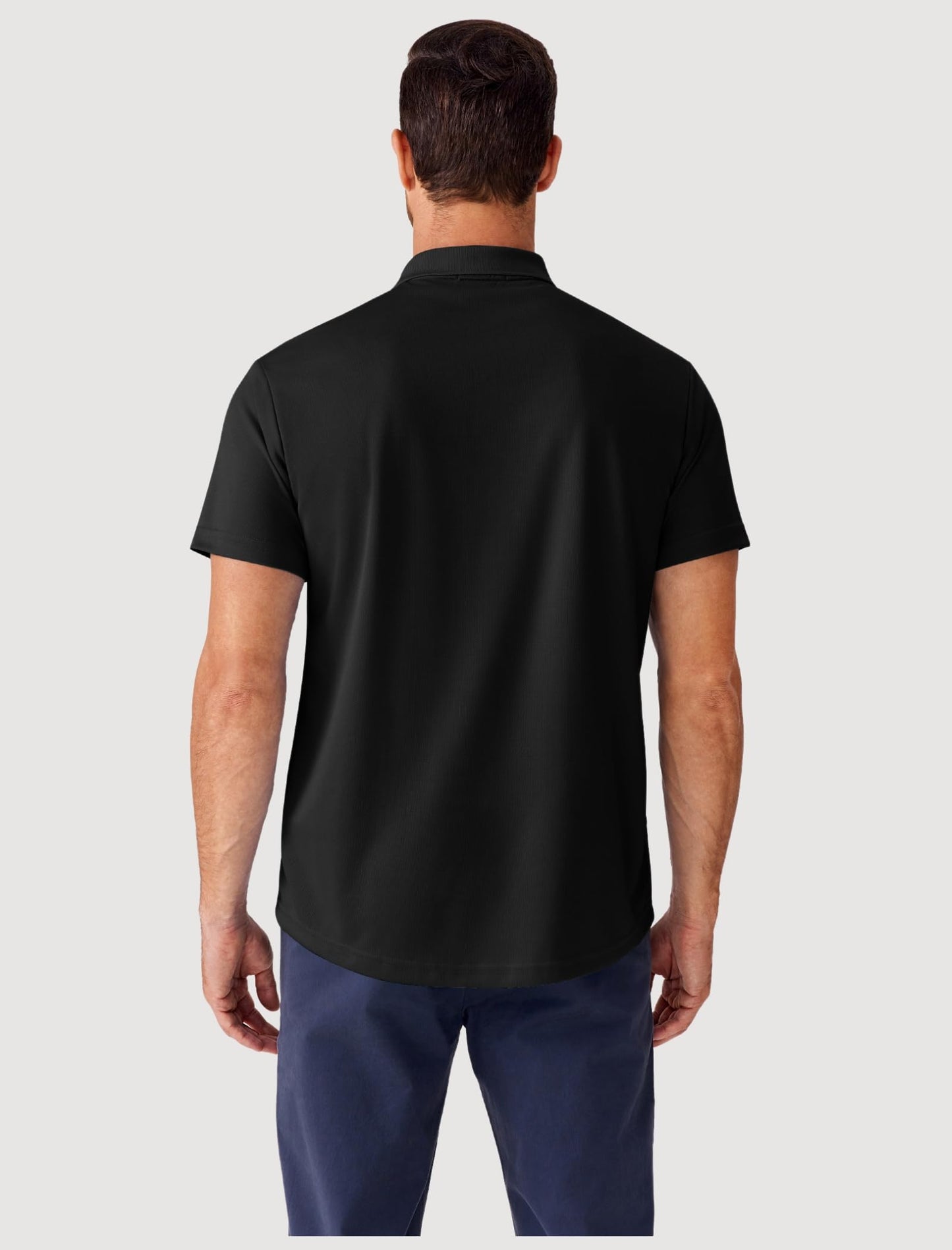 3 Pack Mens Moisture Wicking Polo Shirts