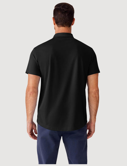 3 Pack Mens Moisture Wicking Polo Shirts
