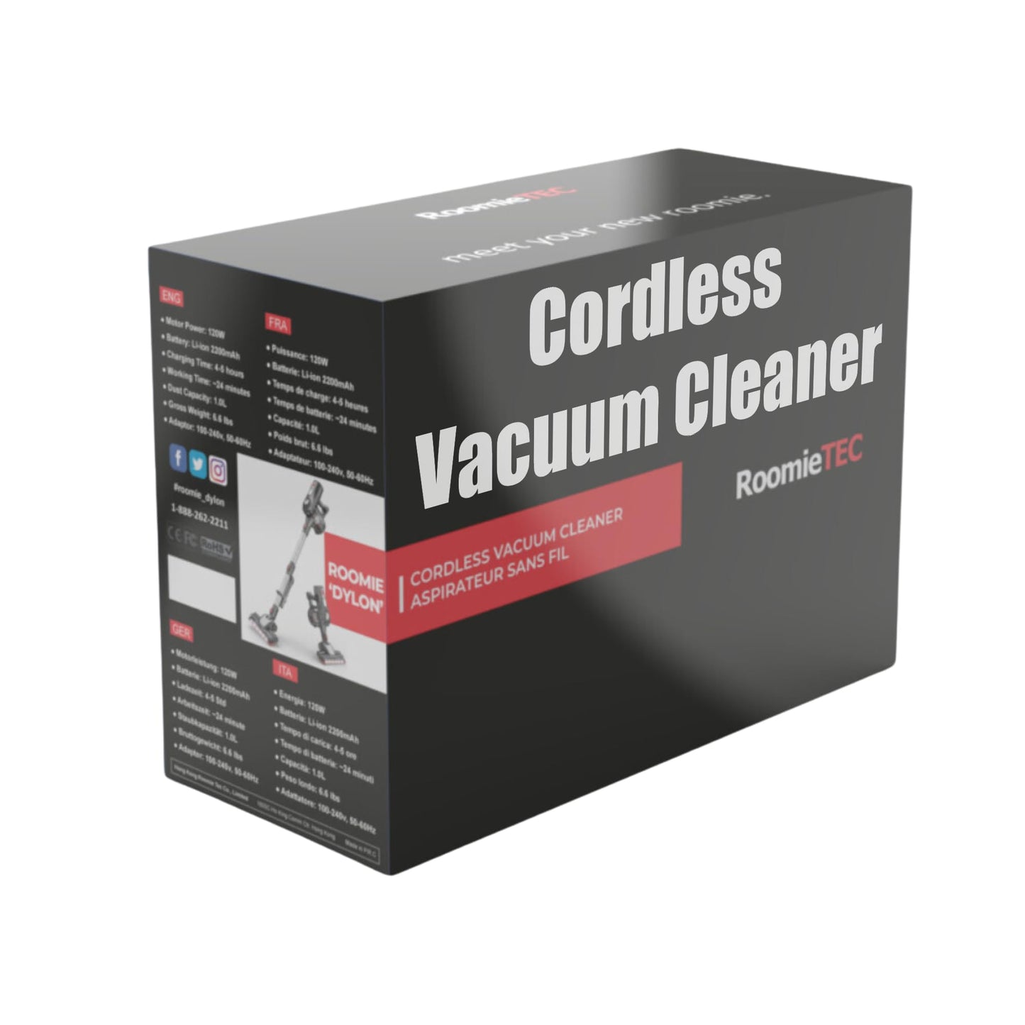 Roomie Tec Cordless Handheld Vacuum Cleaner