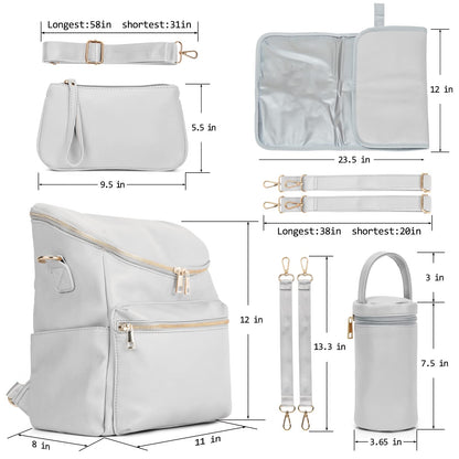Minsong Diaper Bag Backpack with Organizer & Pad