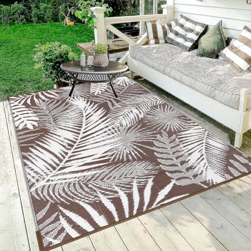 5x7 Reversible Waterproof Outdoor Plastic Patio Rug