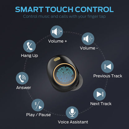 Monster Wireless Earbuds with Touch Control, Bluetooth 5.3