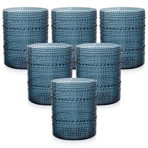 18 Pack Hobnail Plastic Drinking Glasses 14oz