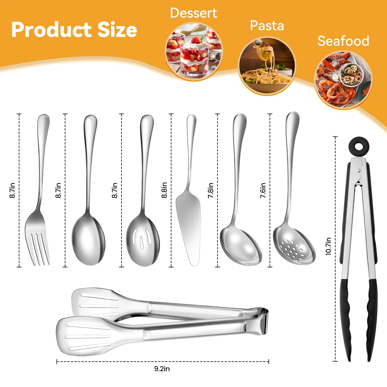 15-Piece Serving Utensils Set for Entertaining