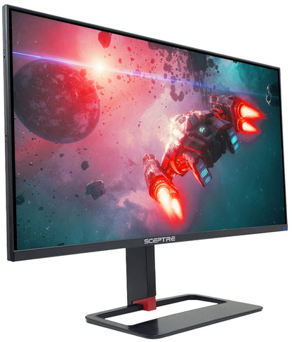 Sceptre 32 inch QHD IPS Monitor HDR400 2560x1440 DisplayPort up to 144Hz 1ms 120% sRGB Height Adjustable, Build-in Speakers Gunmetal Black (E325B-QPN168)