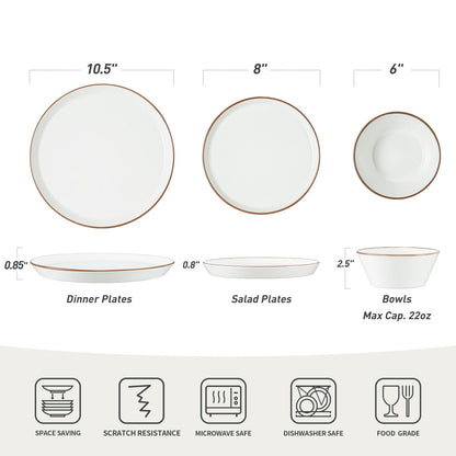 12-Piece Dinnerware Set for 4 - Famiware