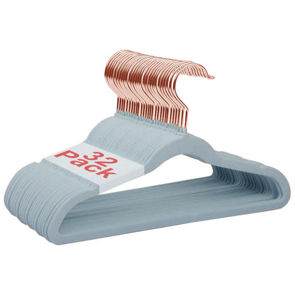 32 Pack Baby Velvet Hangers with Non-Slip Notches