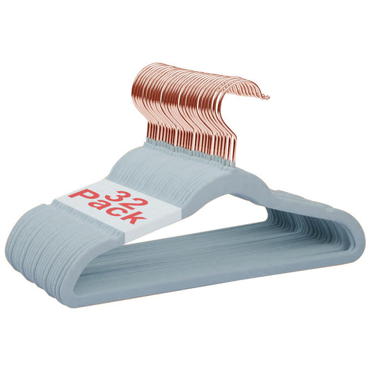 32 Pack Baby Velvet Hangers with Non-Slip Notches