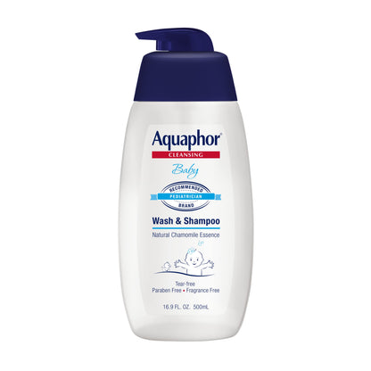 Aquaphor Tear-Free Baby Wash and Shampoo 16.9 oz