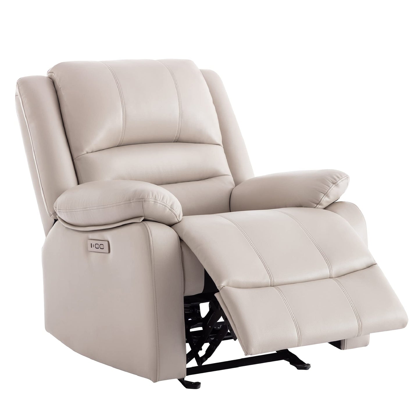 Power Recliner Chair with USB Port, Cream