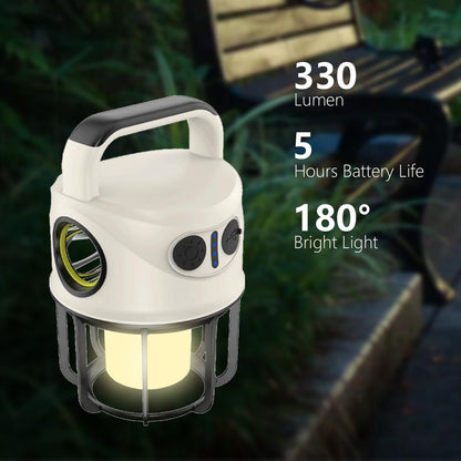 Rechargeable LED Camping Lantern with Power Bank
