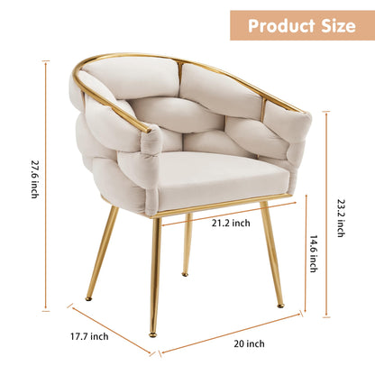 Mid Century Accent Chair with Metal Legs