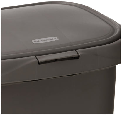 Rubbermaid 5L58 Spring Top Wastebasket, 49.2-liter, Gray