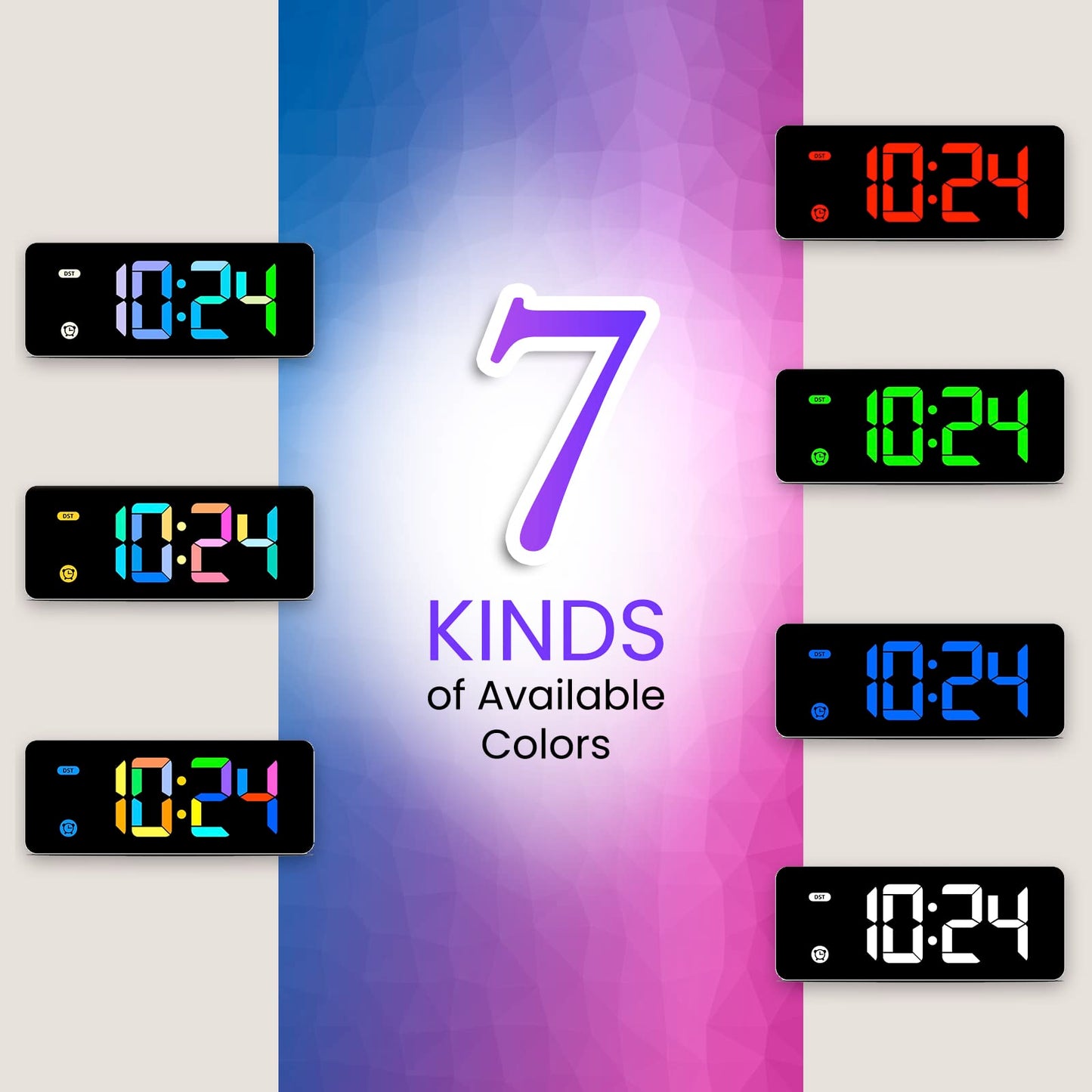 Alarm Clock with Snooze & Dimmable Backlight