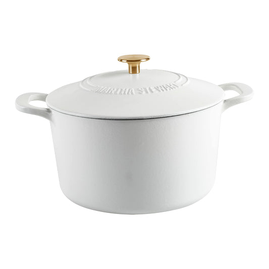 Martha Stewart 7 QT Enamel Cast Iron Dutch Oven